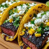 Grilled Elote Steak Tacos