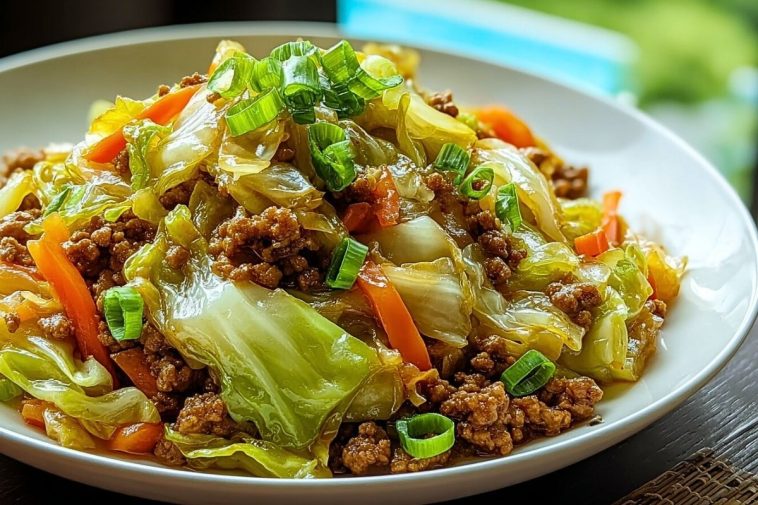 Healthy Chinese Ground Beef Cabbage