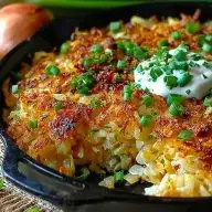 Irish Cheddar & Cabbage Hash Brown Skillet