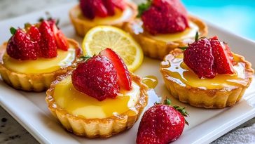 Spring Bliss: Strawberry Honey Custard Tarts with Tangy Lemon Drizzle
