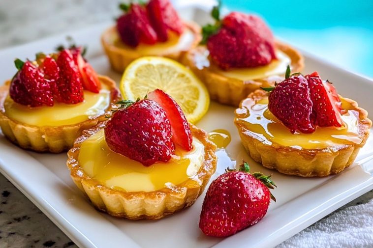 Spring Bliss: Strawberry Honey Custard Tarts with Tangy Lemon Drizzle