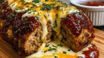 Stuffed Meatloaf with Mozzarella