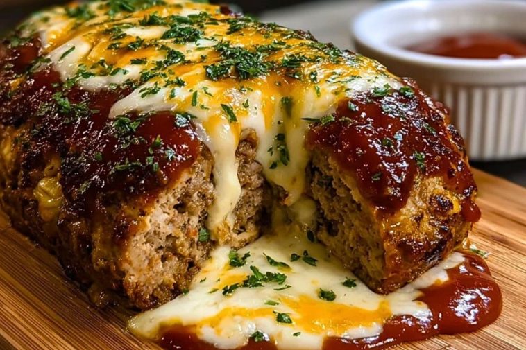 Stuffed Meatloaf with Mozzarella