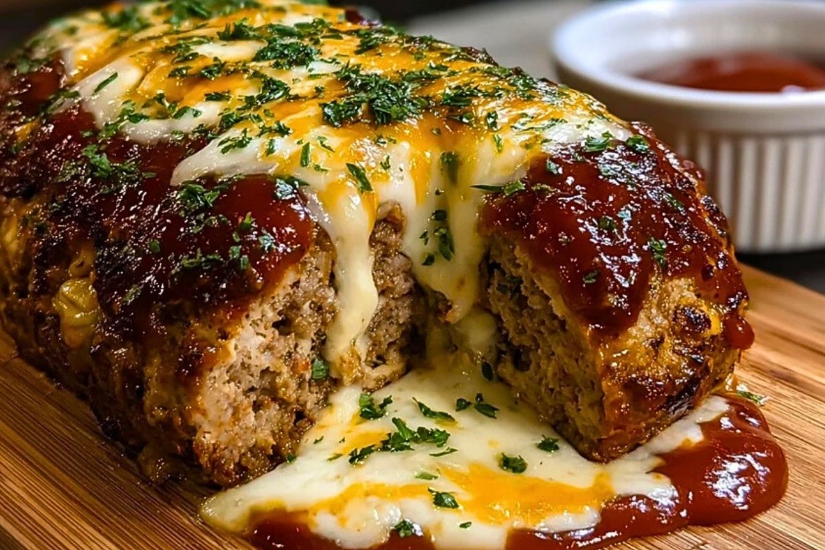 Stuffed Meatloaf with Mozzarella